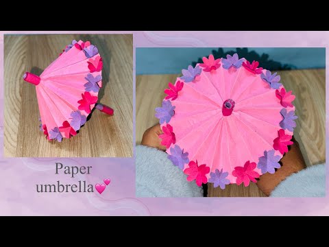 How to make paper umbrella | Openable umbrella with paper | Step by step tutorial | Paper crafts |