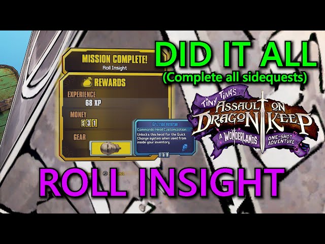 Tiny Tina's Assault On Dragon Keep: Did It All Part 2: Roll Insight Guide