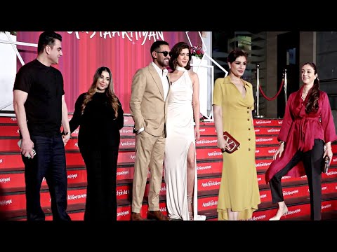 Arbaaz Khan Pregnant Wife Shura Khan, Raveena Tandon, Tabu, Arjun At Aankhon ki Gustakhiyan Premiere