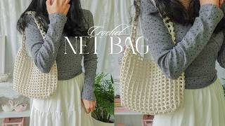 Crochet Net Bag♡︎ Hướng dẫn móc túi xách lưới ver 2025♡︎ Vyvascrochet