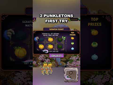 🎃Punkleton First Try Scratch Card #mysingingmonsters #msm #plantisland