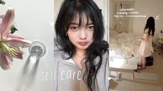 Self Care Vlog 🪷 taking care of myself on rainy days, skincare for acne-prone skin & healing nature
