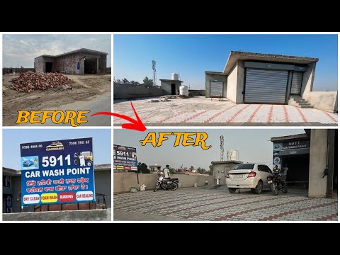 5911 Car Wash Point | Village Kathgath | Complete Construction Process | #viral