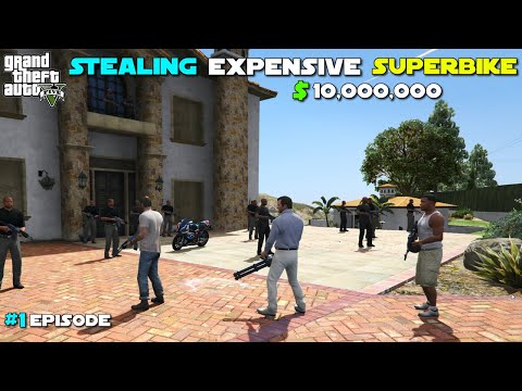 BIGGEST ROBBERY IN GTA V STEALING EXPENSIVE SUPER BIKE | GTA 5 GAMEPLAY #1