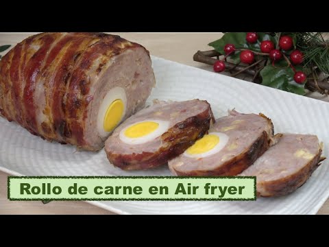 ROLLO DE CARNE, en Freidora de Aire (AIR FRYER)🎄Especial Navidad