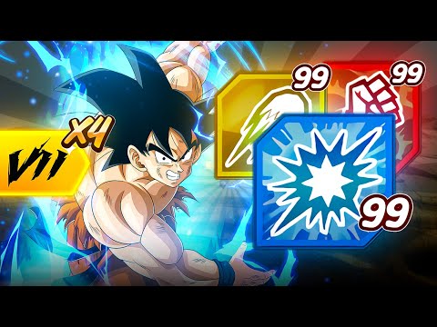 😈¡POTENCIA AL MÁXIMO! X4 ZENKAI y ARTES al 99 GOKU GENKIDAMA LF Dragon Ball Legends