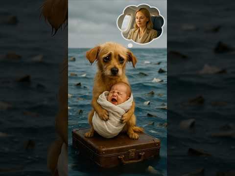 The poor puppy was so kind for saving and taking care of the baby. #shorts #poorpuppy #dog