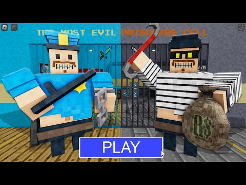 MINECRAFT BARRY THIEF Vs MINECRAFT BARRY POLICE in BARRY'S PRISON RUN! New Scary Obby (#Roblox)