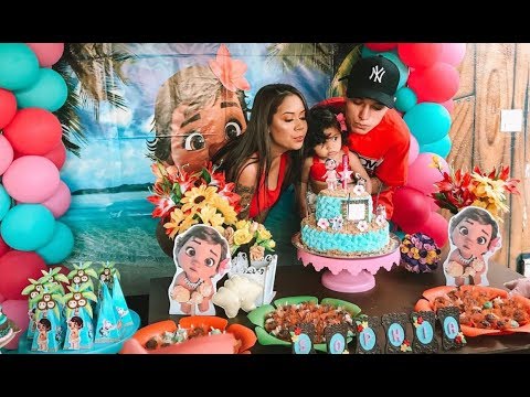 Aniversário de 1 ano da Sophia, festa da moana