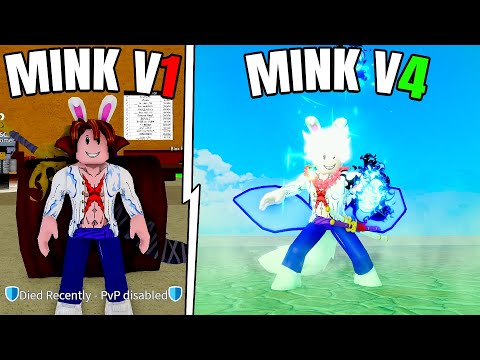 Going From MINK V1 to V4 In Roblox Blox Fruit Hindi Gameplay