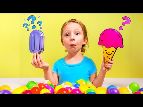 Nastya and Dad at the kids playroom