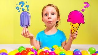 Nastya and Dad at the kids playroom