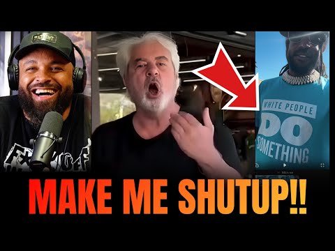 White Guy Challenges Race Hustler Wearing “White People do Something” T-Shirt 