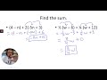 Exploring Linear Expressions: Addition and Subtraction Techniques