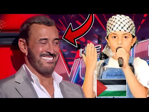 فتاة فلسطينية تبكي لجنة التحكيم ب موال " نصر فلسطين " في برنامج ذا فويس 2025