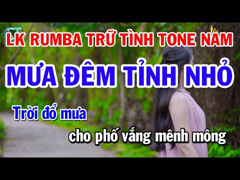 Liên Khúc Nhạc Rumba Trữ Tình Tone Nam – Mưa Đêm Tỉnh Nhỏ – Mưa Nửa Đêm