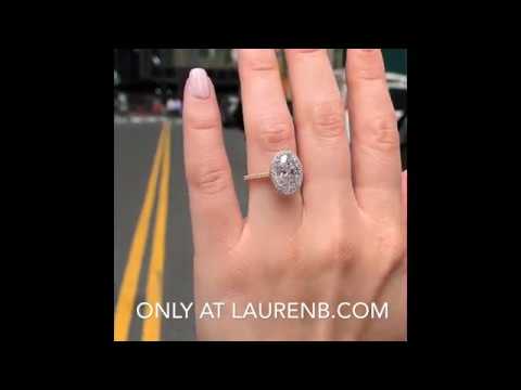 3.05 ct Oval Halo Ring in NYC