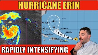 Hurricane Erin now Category 1 storm. Expected to rapidly intensify over the next 48 hours.
