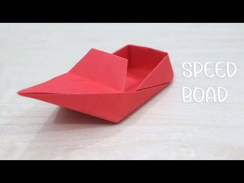 How to Make a Paper Speed Boat that Floats - Origami Speed Boat - Paper Boat Origami