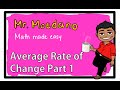 Understanding Average Rate of Change and Negative Slope
