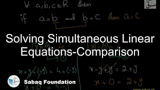 Solving Simultaneous Linear Equations-Comparison