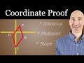 Coordinate Geometry Concepts and Formulas
