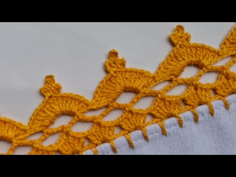 Bico de croche em pano de prato @crochecomclaudialima