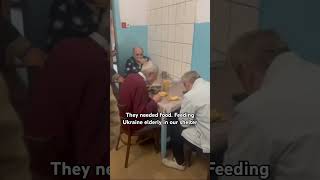 They needed food. Feeding Ukraine elderly in our shelter #ukraineaid
