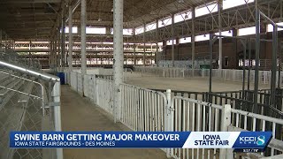 YouTube video thumbnail: $20 Million Makeover: Iowa State Fair Renovating Historic Swine Barn
