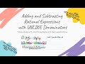 Adding and Subtracting Rational Expressions with Unlike Denominators
