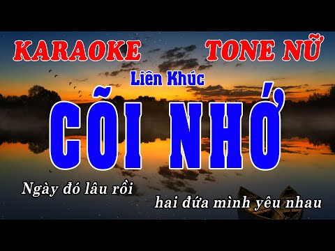 CÕI NHỚ – Karaoke Nhạc Sống Tone Nam | Karaoke Liên Khúc Trữ Tình Tone Nam Dễ Hát | Sen Karaoke