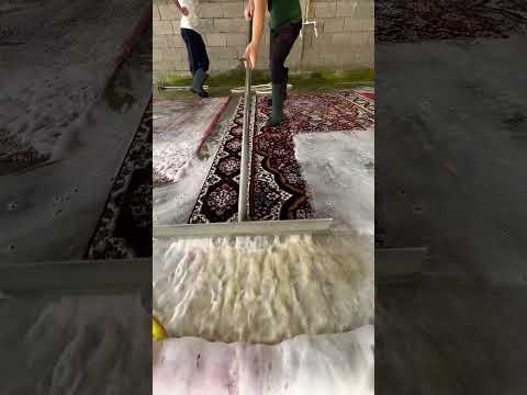 Beautiful rug foam scraping #asmr #carpetcleaning #satisfying