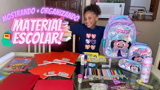 MOSTRANDO + ORGANIZANDO MEU MATERIAL ESCOLAR 2024 ✨