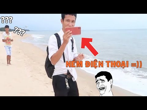 Trò Đùa Troll Ném Điện Thoại Của Cu Vỹ Xuống Biển 😂 | Prank | Lâm Vlog Video Ngắn #Shorts 27