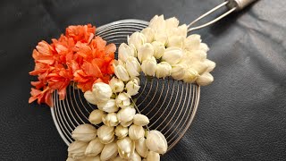 இப்படி கூட பூ கட்ட முடியுமா/ malligai poo katuvathu epadi/ jasmine flower/ bridal flower/garland
