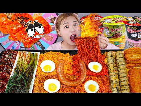 Mukbang Fire Spicy Noodles🔥 Convenience Store EATING SOUND by HIU 하이유