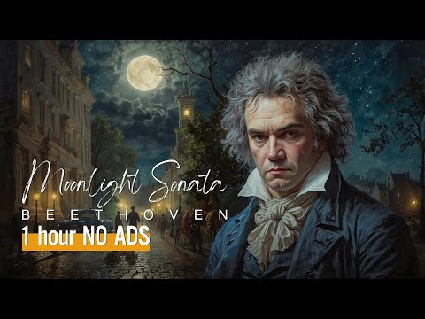 Beethoven: Moonlight Sonata (1 hour NO ADS) - The Forgotten Masterpiece & AI Art | 432hz