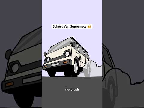 Are you a school van kid? #schooldays #indianschool #schoolmemes #animatedshorts #animated #anime