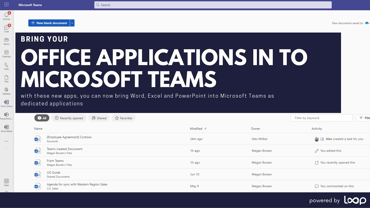 Microsoft Office Apps in Microsoft Teams