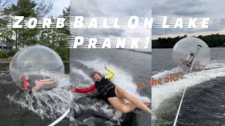 ZORB BALL PRANK ON MOM!😈