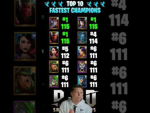 TOP 10 FASTEST CHAMPS! 🔥Quick Tips🔥 #shorts | RAID Shadow Legends