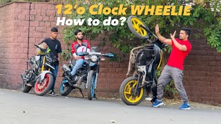 How to do a 12’o Clock WHEELIE?? by Faraz Stunt Rider #farazstuntrider #stunttraining #bikers #bike