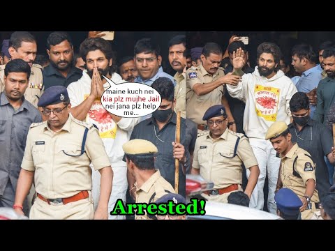 Shocking! Allu Arjun brokedown Arrested by Police &sentenced to a 14days Remand in jail after Pushpa