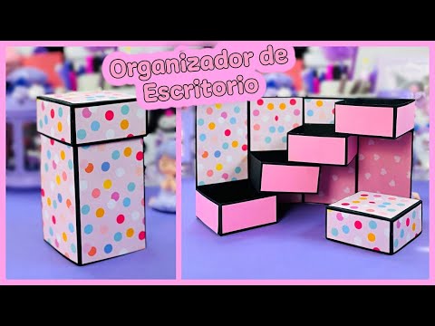 HAZLO TÚ MISMO - ORGANIZADOR DE ESCRITORIO - TORRE DE CAJAS - ARTESANÍA DE PAPEL