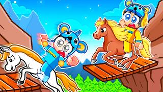 Corrida de CAVALOS no ABISMO! Quem Cai Primeiro? - Brancoala Games
