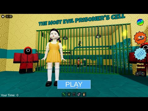 SQUID GAME PRISON RUN (Obby) New Update - Roblox Walkthrough FULL GAME #scaryobby #roblox