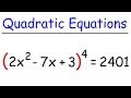 Solving a Quadratic Equation Raised to a Power