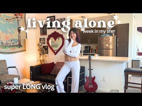 WEEK IN MY LIFE LIVING ALONE! thrifting, cooking, cleaning, & more