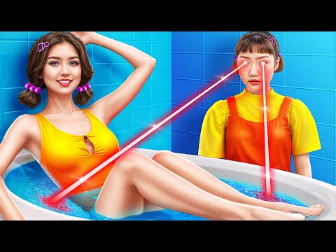 Как стать куклой из Игра в кальмара! Игра в кальмара 2 в реальной жизни!