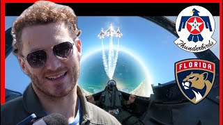 Matthew Tkachuk Flies High Over Lauderdale with Air Force Thunderbirds